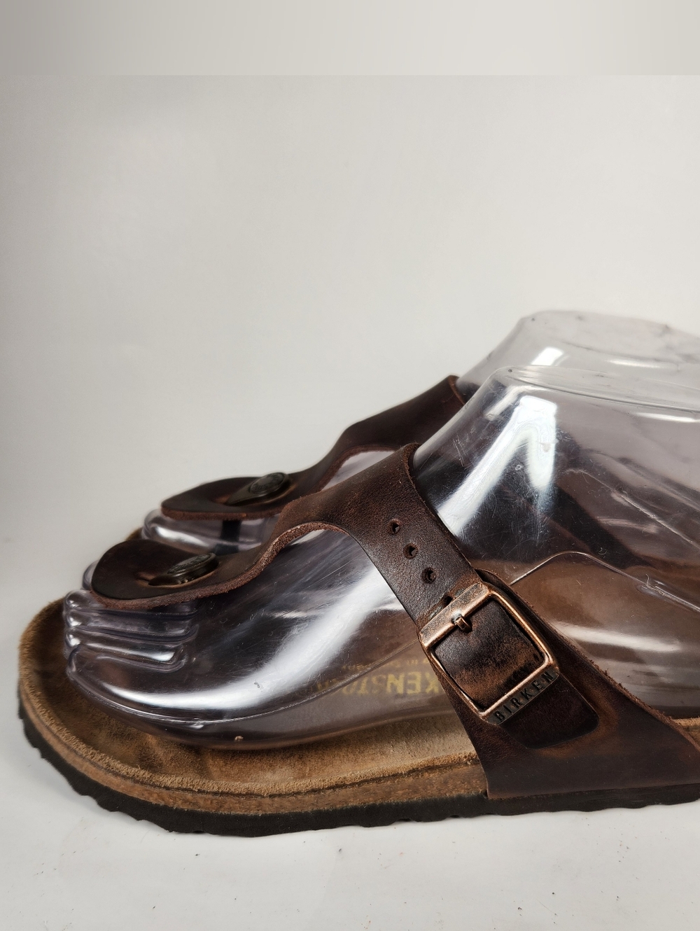 BIRKENSTOCK Women's Gizeh Sandal 5.5 EU 36 Brown Leather Boho Shoes - Picture 2 of 11